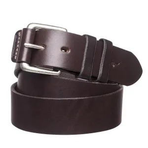 R.M.Williams Covered Buckle Leather Belt - Chestnut