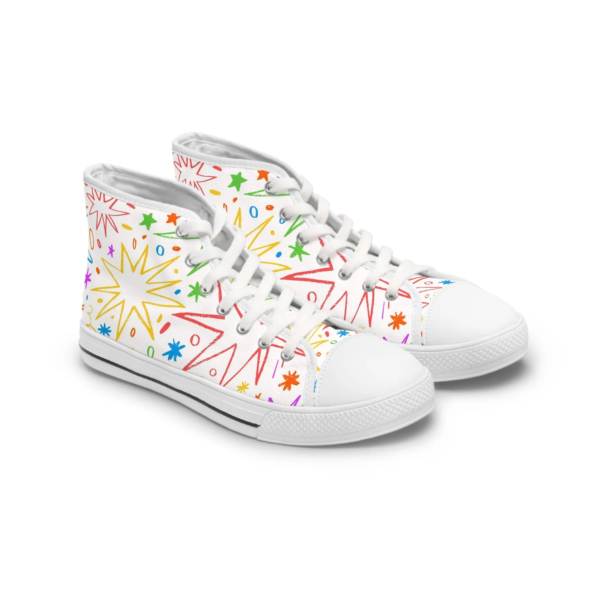 Stars and Confetti Women's High Top Sneakers