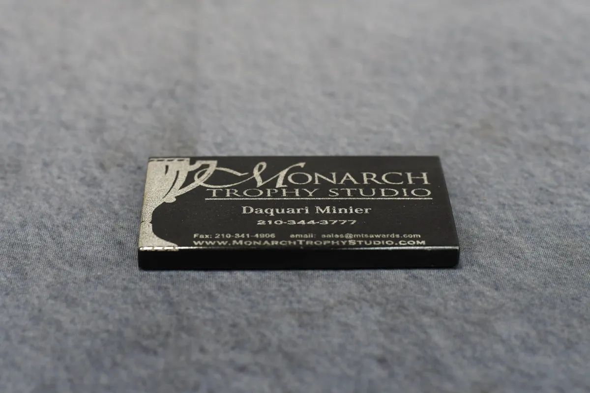 Stone Black Business Card Paperweight