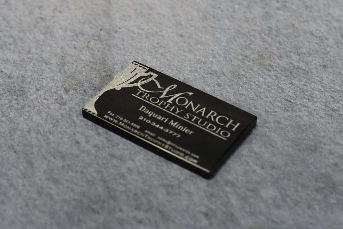 Stone Black Business Card Paperweight