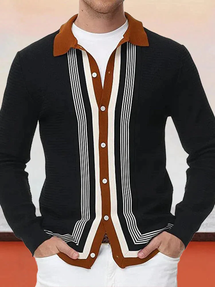 Striped Business Long Sleeve Sweater