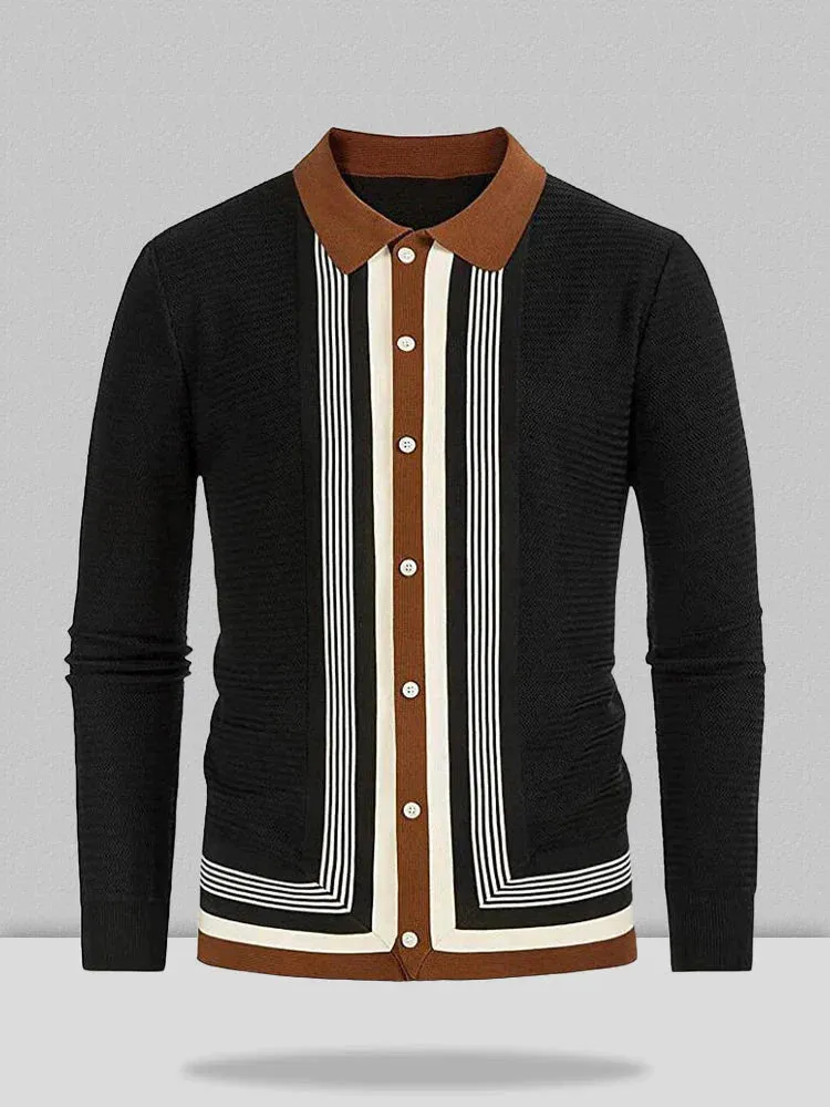 Striped Business Long Sleeve Sweater