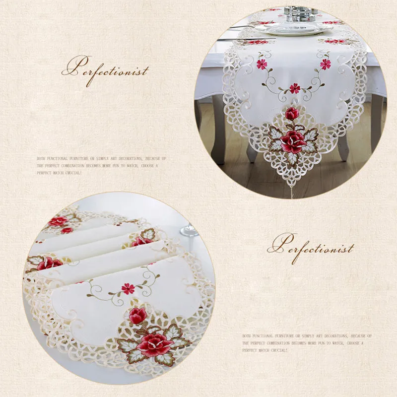 Table Runners Floral Lace Dust Proof Covers for Table Home