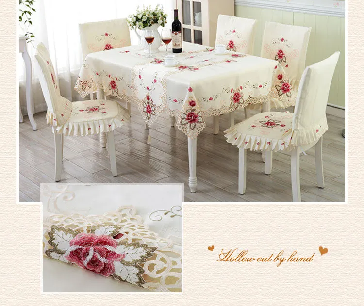 Table Runners Floral Lace Dust Proof Covers for Table Home