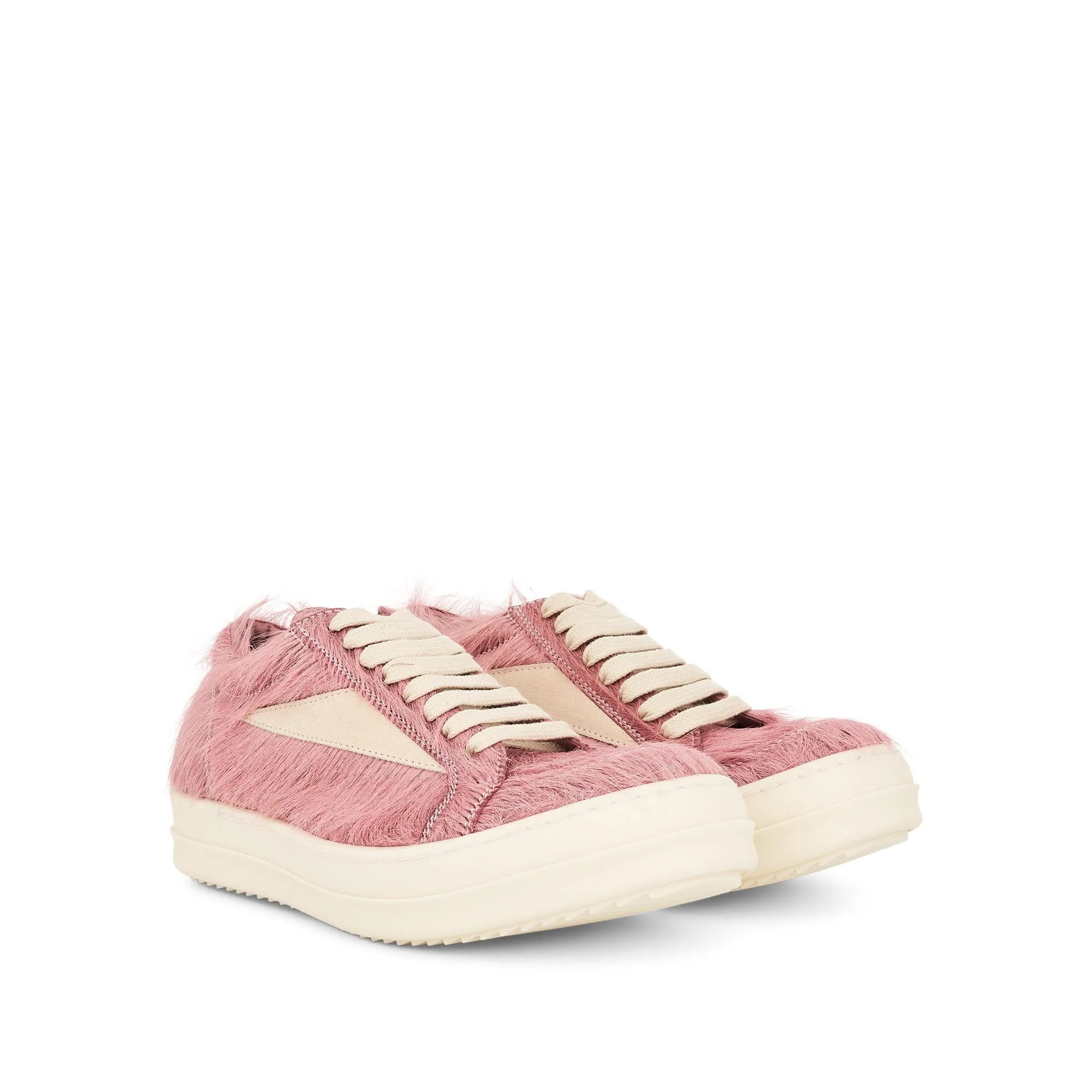 Vintage Fur Sneaker in Dusty Pink/Milk