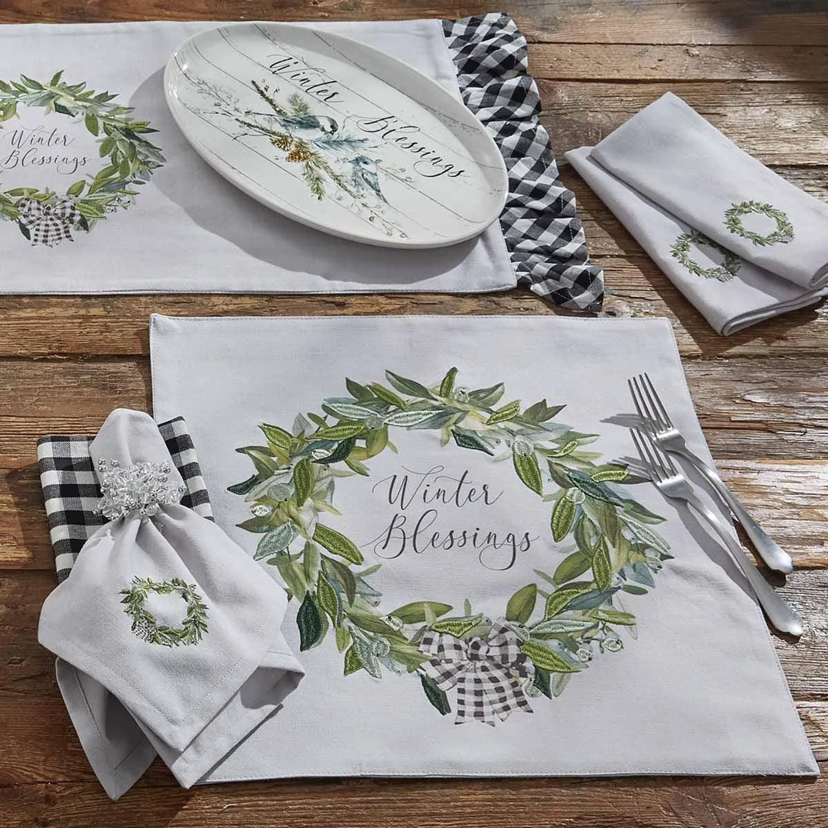 Winter Blessings Table Runner - 13x36 Park Designs