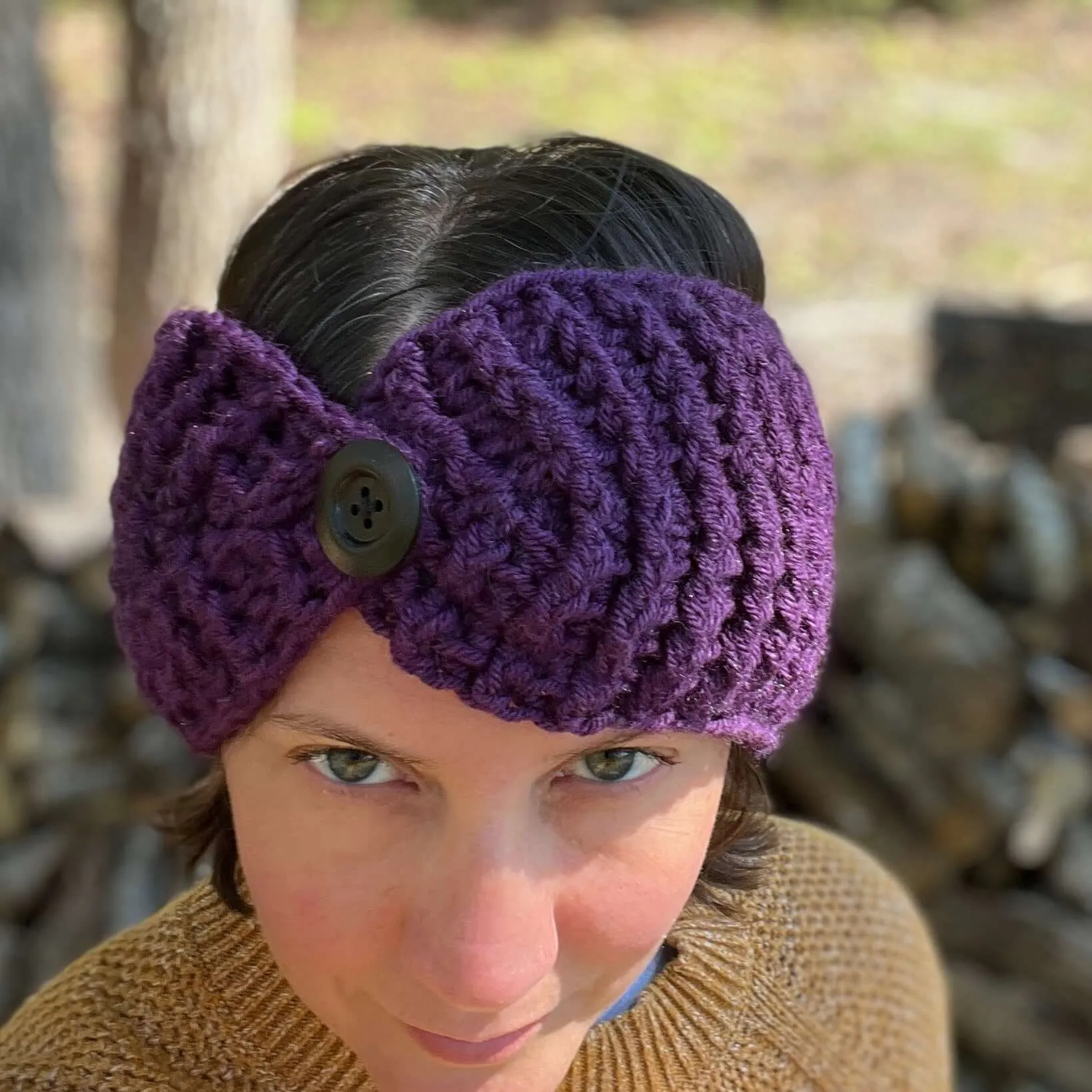 Winter Headband with Fleece Lining - Stripes