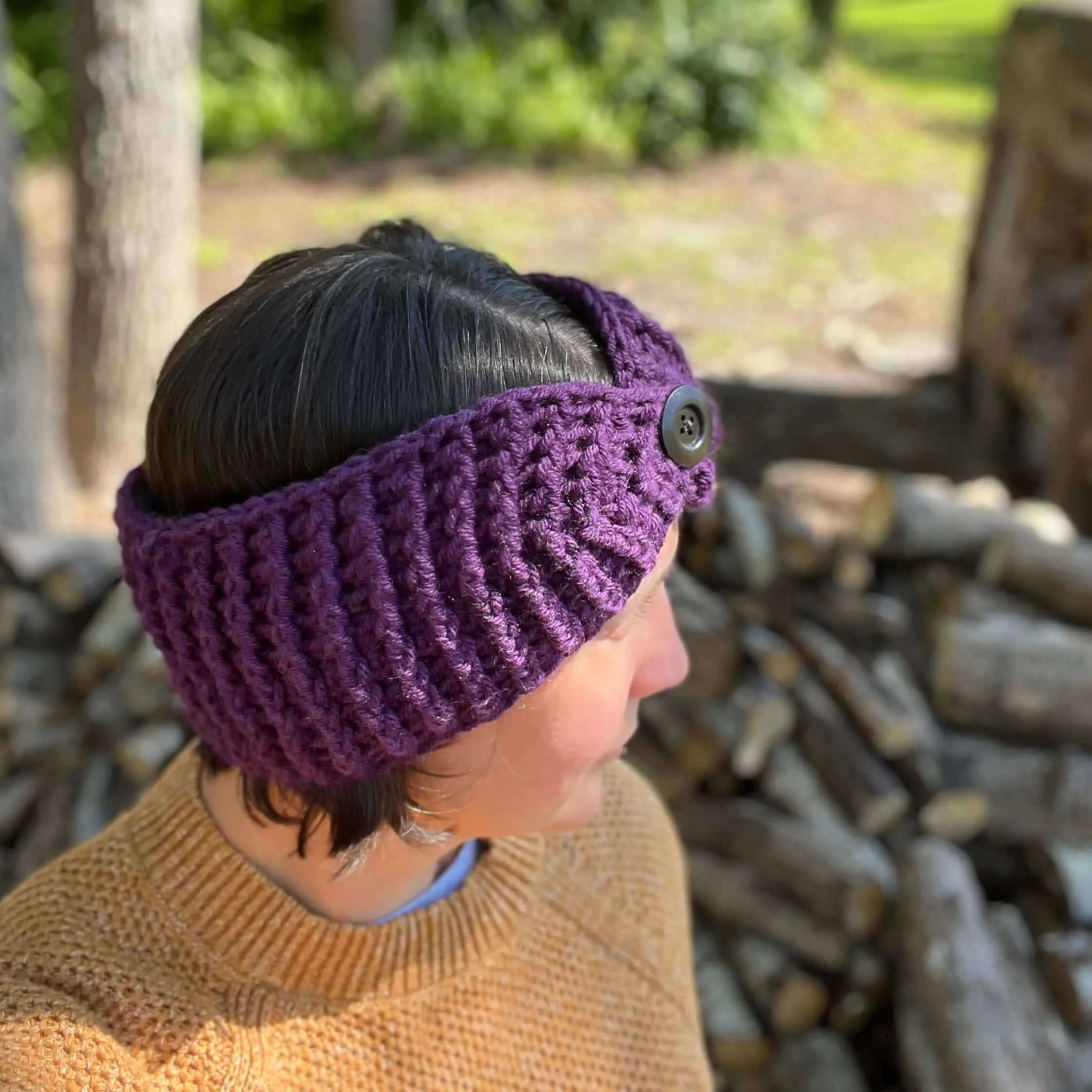 Winter Headband with Fleece Lining - Stripes