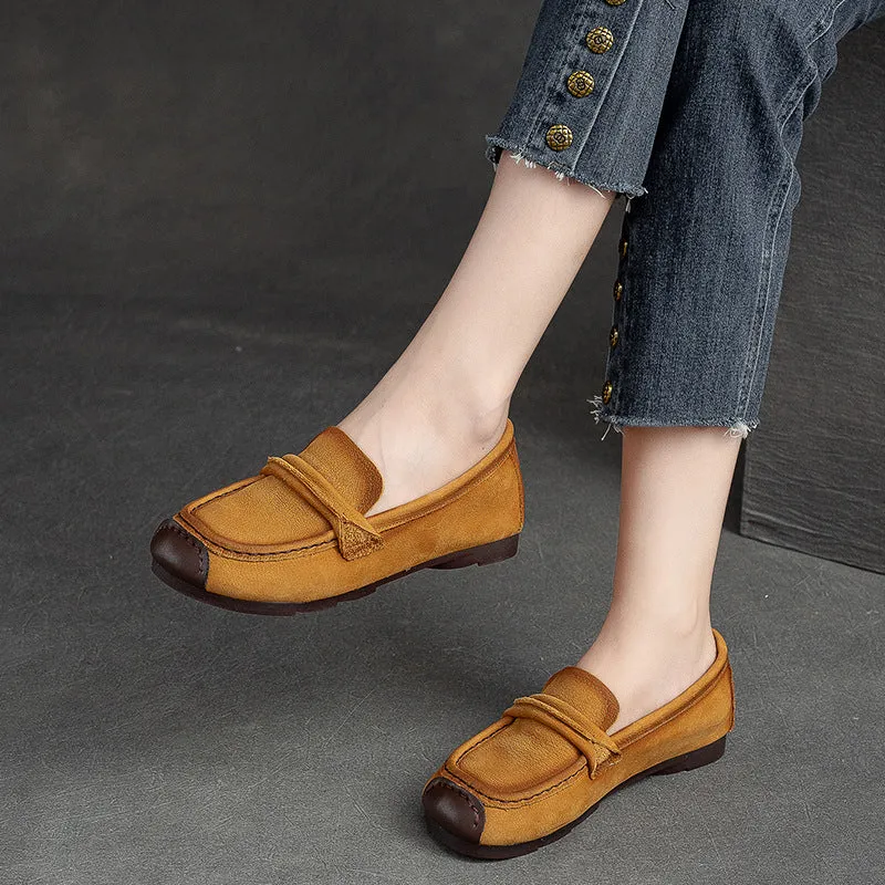 Women Retro Minimalist Casual Leather Loafers