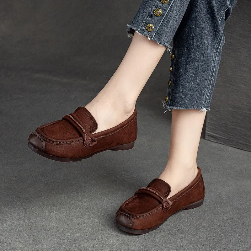 Women Retro Minimalist Casual Leather Loafers