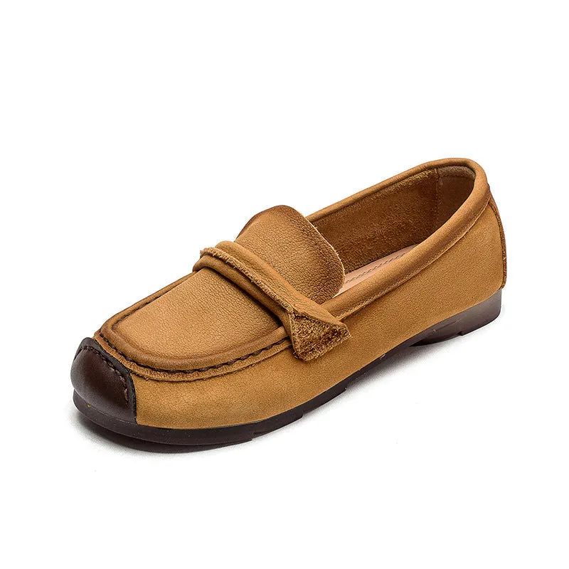 Women Retro Minimalist Casual Leather Loafers