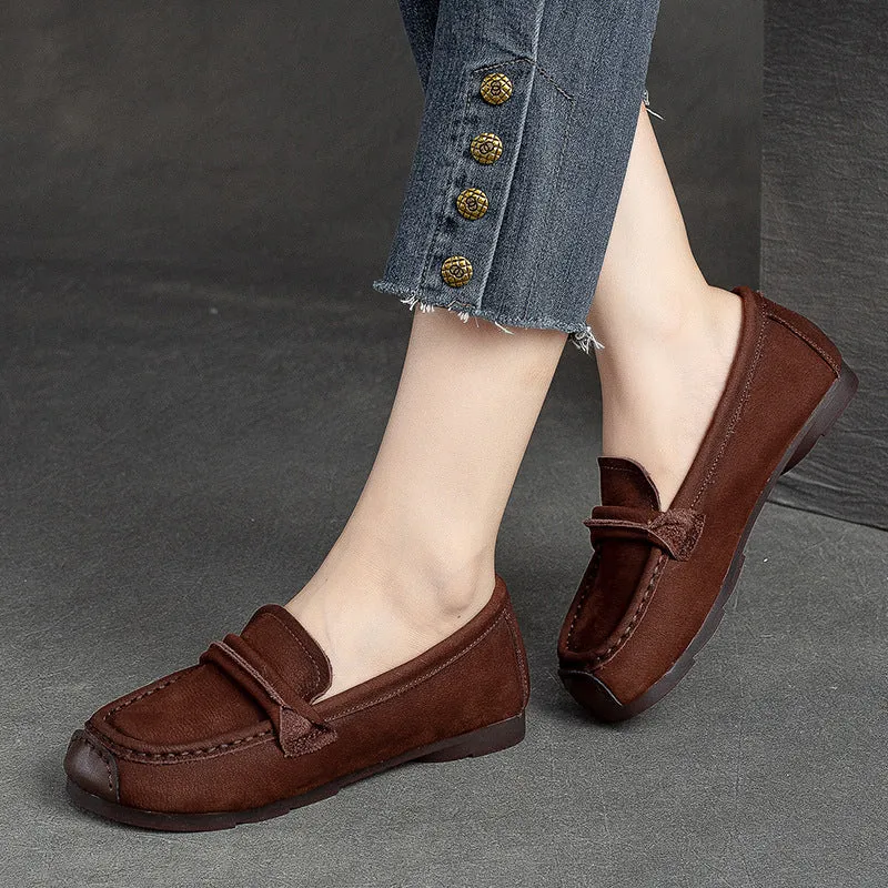 Women Retro Minimalist Casual Leather Loafers