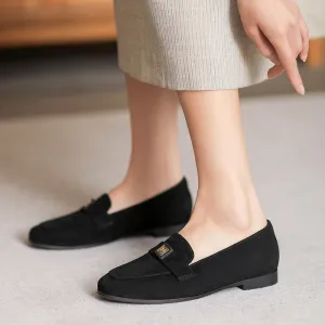 Women Retro Suede Minimalist Flat Casual Loafers