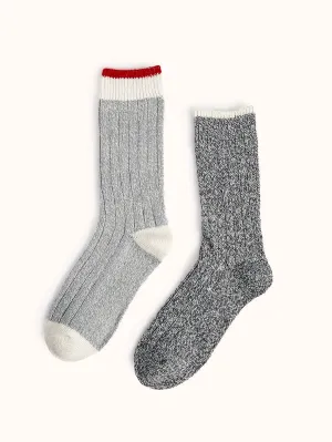 Women's Wool Blend Crew Socks (2 Pairs)